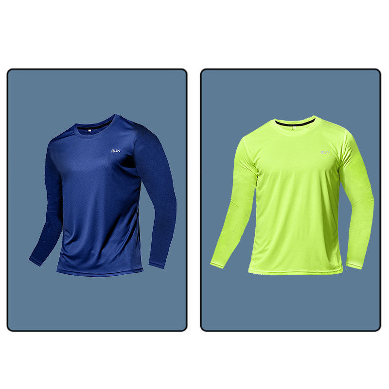 الصورة المصغرة: Men Women Quick Dry Long Sleeve Sport T Shirt Gym Jerseys Fitness Shirt Trainer 
