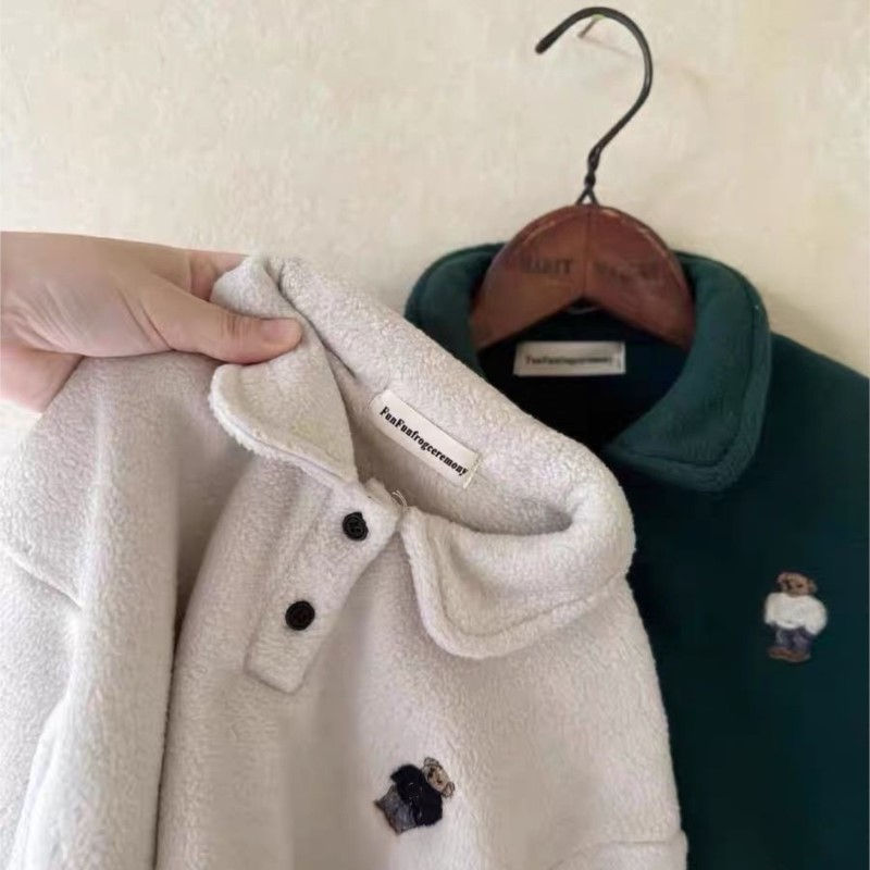 الصورة المصغرة: Baby Boy Girl Warm Sweatshirt Fleece Infant Toddle Child Warm Bottom Shirt Kid T