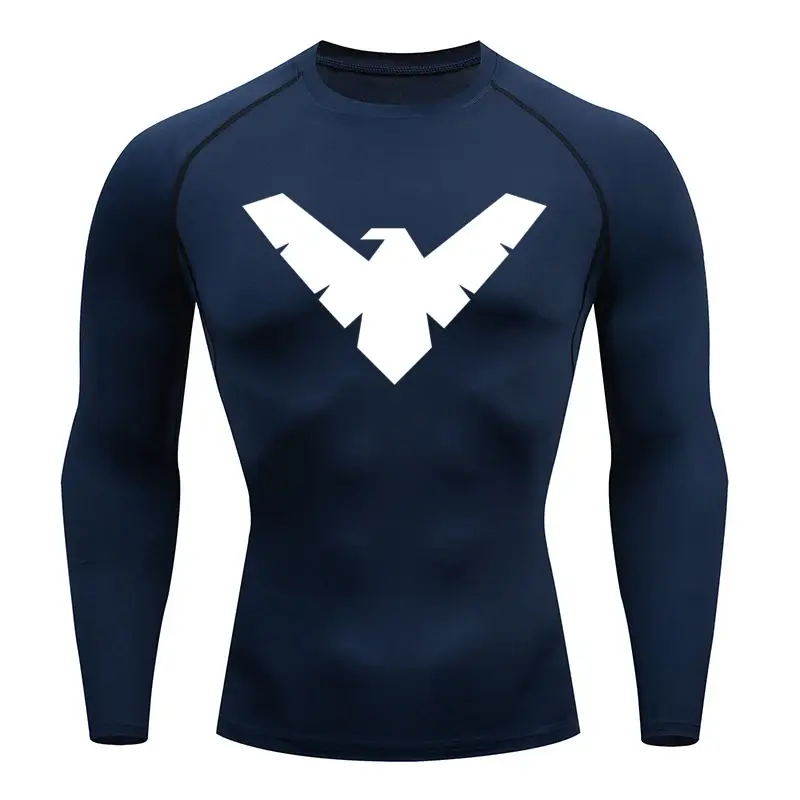 Thumbnail: Summer Short Sleeve Compression Shirt Men Sports Top Running T Shirt Quick Dry G