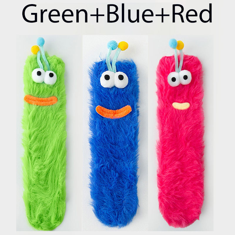 الصورة المصغرة: Warm Fluffy Socks Winter Women Funny Sock Monster Coral Soft Cozy Fleece Socks W