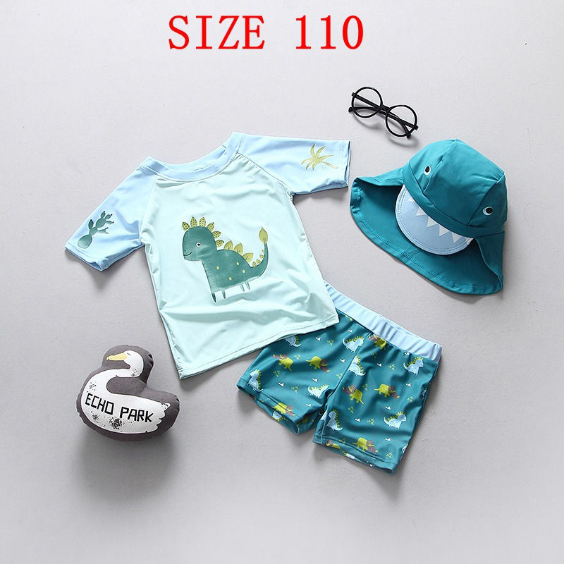 الصورة المصغرة: Baby Swimwear Dinosaur Print UPF50 Children's Swimsuit Separate Swimming Suit fo