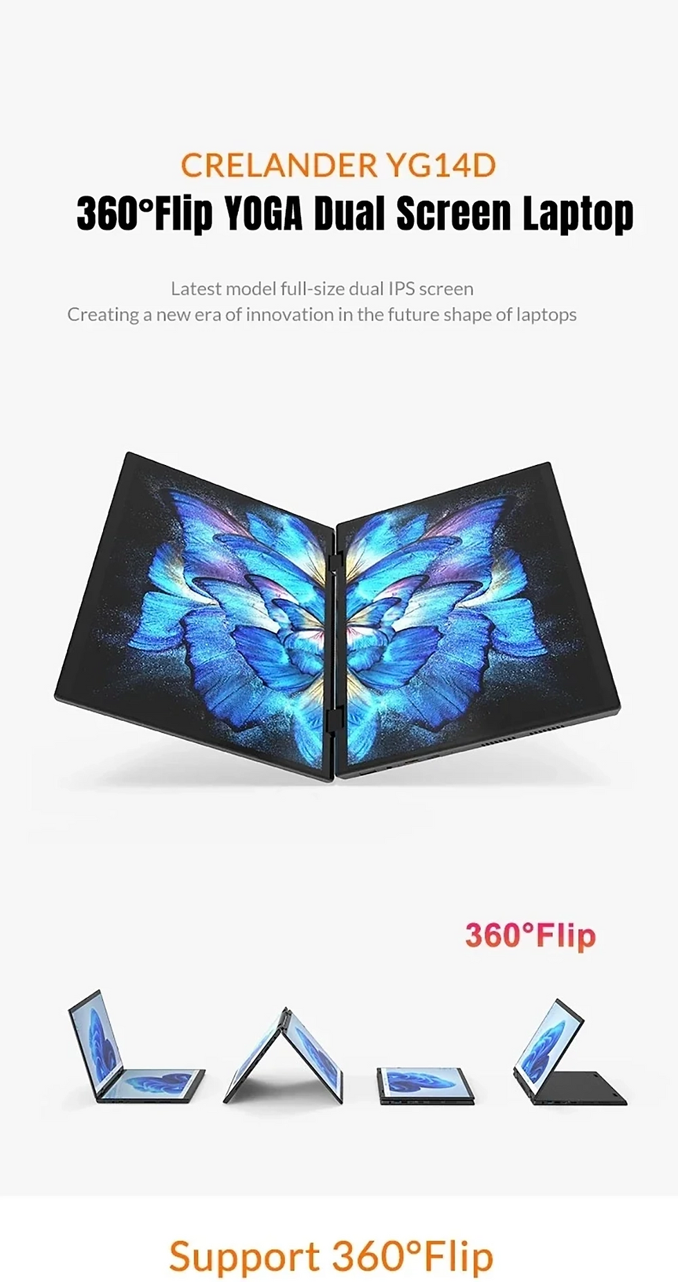 Thumbnail: Tablet 10.5+10.5 Inch Intel N95 Double Touch Screen 32GB RAM 2TB SSD HD Camera D
