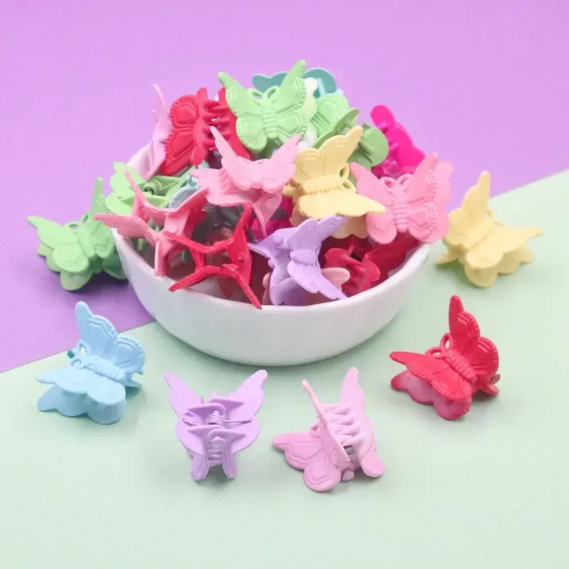 الصورة المصغرة: 30/50Pcs/Lot Small Cute Hair Claws Clips For Girls Baby Colorful Hairpin Cartoon