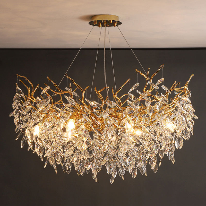 الصورة المصغرة: Luxury Crystal Chandeliers Home Decoration Villa Living Dining Room Ceiling Pend