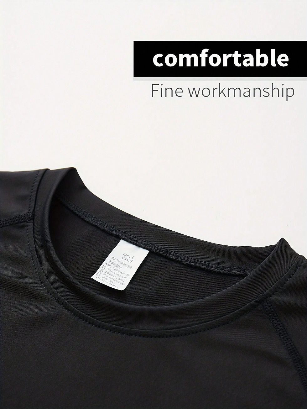 الصورة المصغرة: Black Short Sleeve Summer Men's High Elasticity Top, Quick-Dry Tight-Fitting Spo