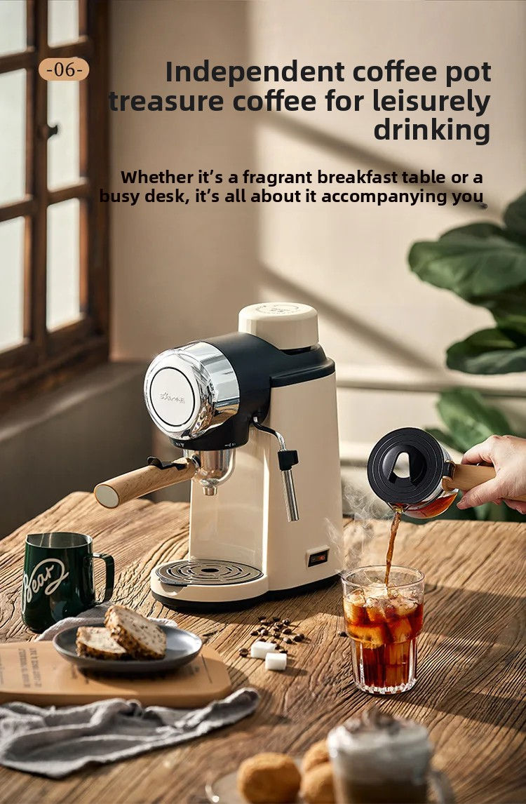 Thumbnail: Small Bear Coffee Machine KFJ-A02R2 Semi-Automatic Italian American Coffee Extra