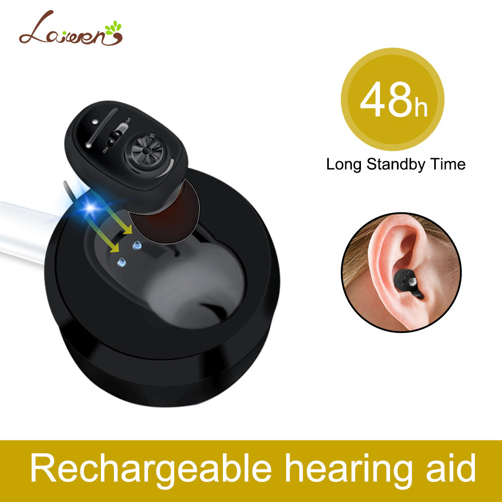 CIC Hearing Aid Rechargeable High Power Sound Amplifier Digital Hearing Aids Inv