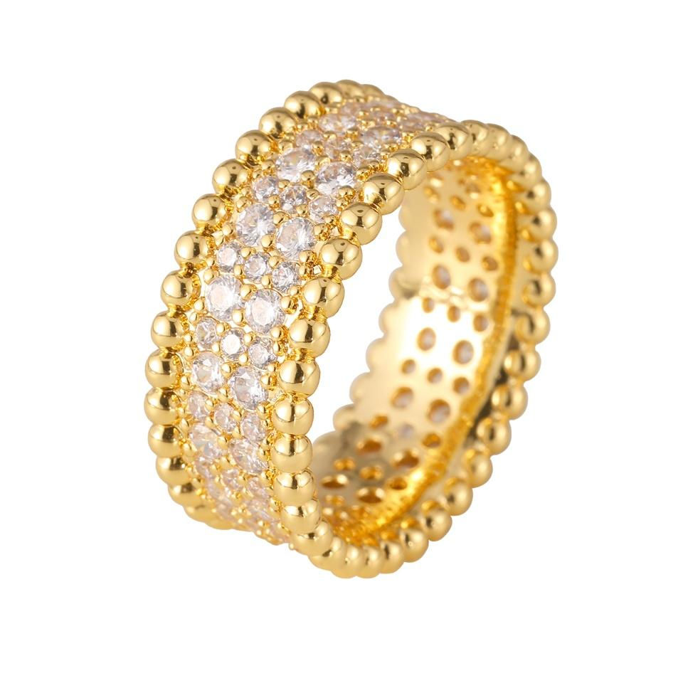 الصورة المصغرة: ZAKOL Personalized Simple Micro-set Zircon Rings For Women Men Fashionable Tempe