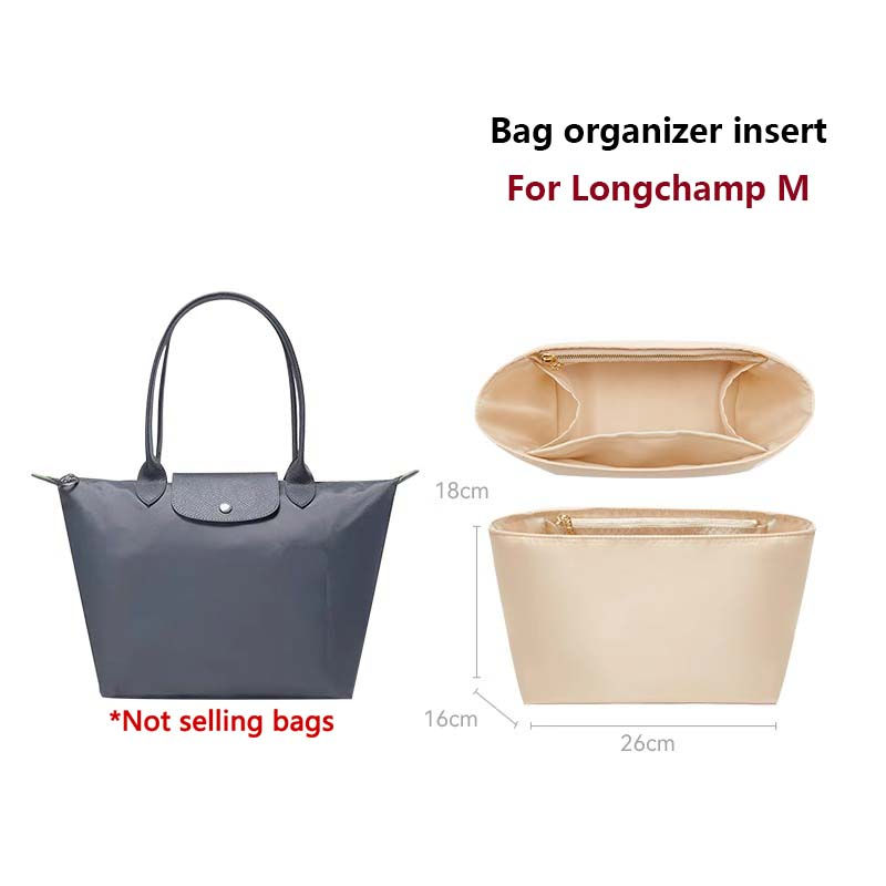 الصورة المصغرة: Bag organizer insert for Longchamp nylon material super strong fit bag support h