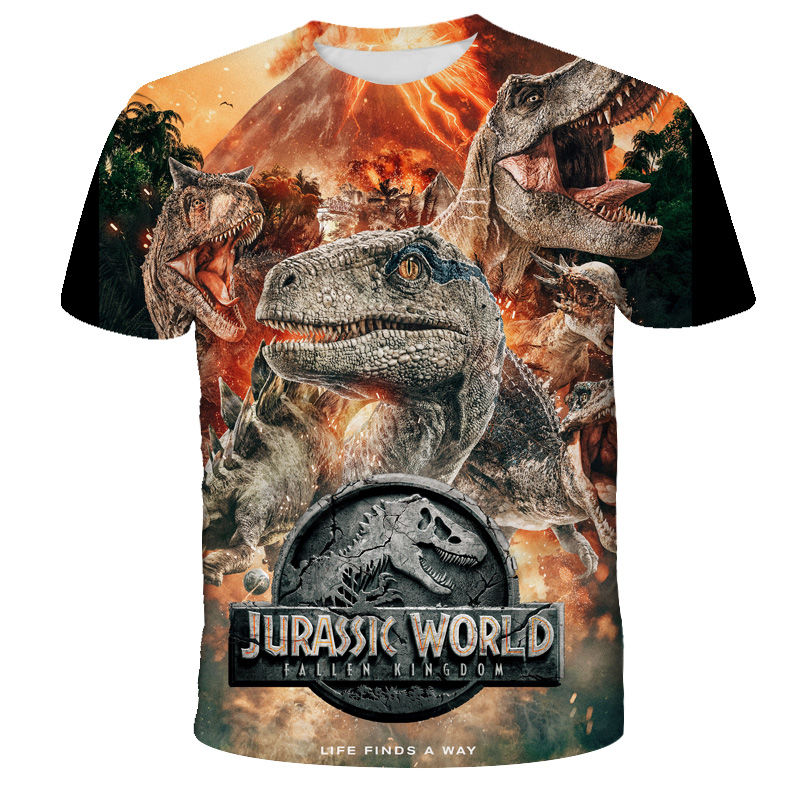 Kids Boys Girls Dinosaur T-shirts 3D Printed Cartoon Jurassic World Dinosaur T S