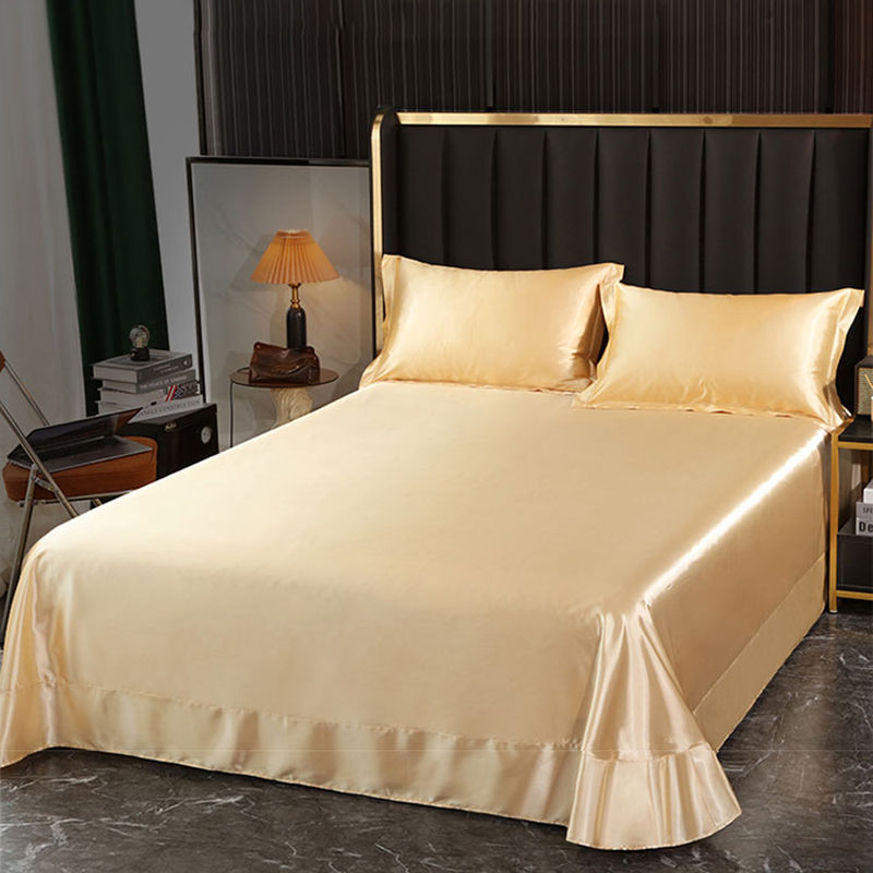 Luxury Natural Mulberry Silk Bed Sheet Set or Only A Bedsheet High-end Stain Que