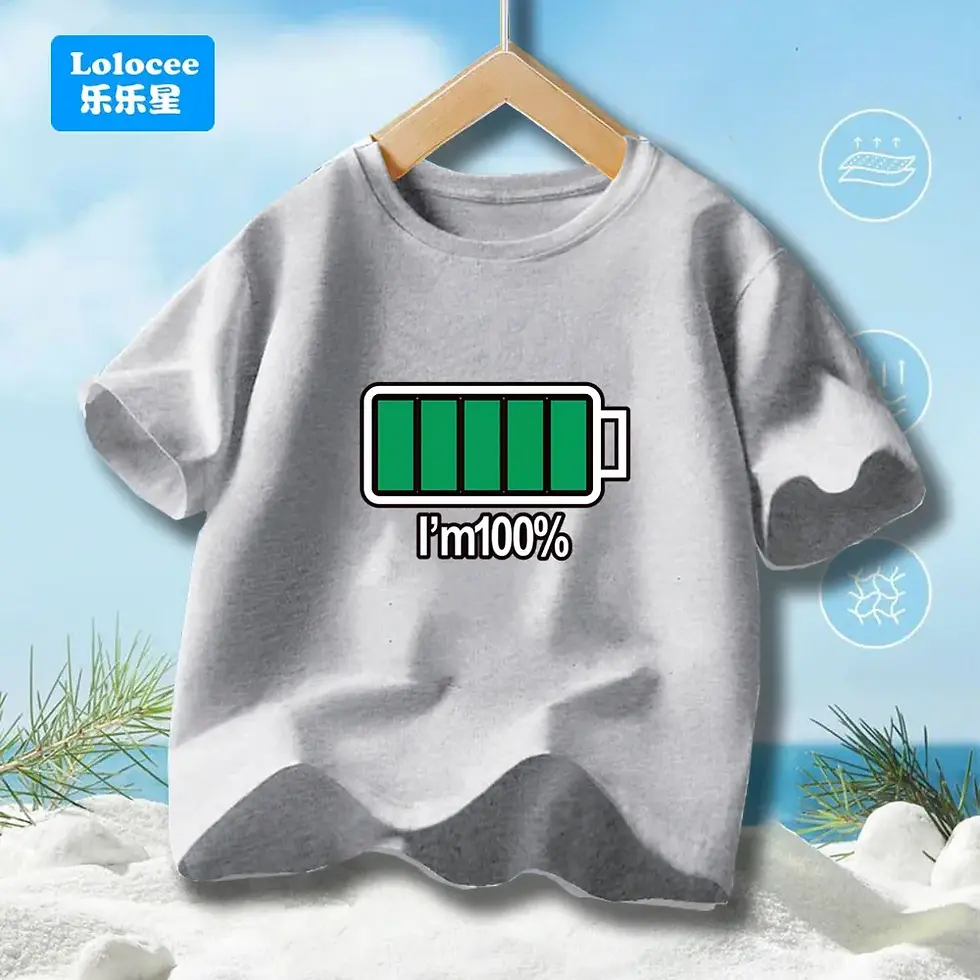 الصورة المصغرة: Summer Boys' T-shirt Cotton Casual Funny Astronaut Design Print Loose O-neck T S