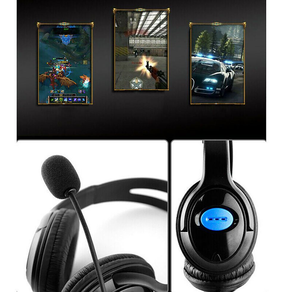 Thumbnail: Headphones 3.5mm Wired Gaming Headset Earphones Music For PS4 Play Station 4 Gam