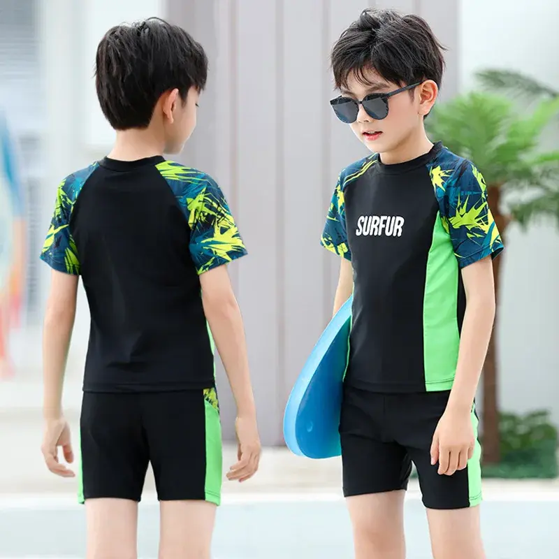 Thumbnail: Children's Swimming Suit Boys' Speed Dry Two-Piece Sunscreen Set Comfortable Bre