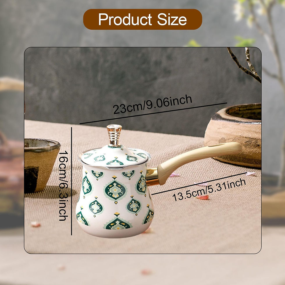 Thumbnail: Turkish Coffee Pot Coffee Maker Melting Pot Arabic Butter Warmer with Long Handl