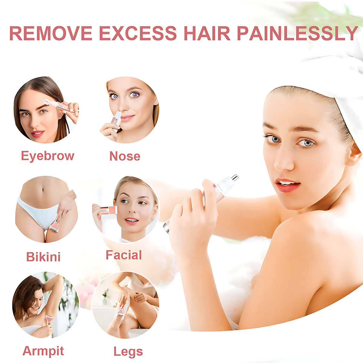 Electric Body Hair Trimmer For Women,Bikini Trimmer And Underarm Hair Razor,AL M