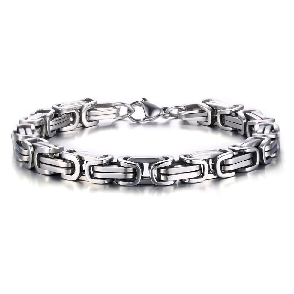 الصورة المصغرة: 8MM Stainless Steel Box Bracelet For Men Motorcycle Homme Hand Chain Bikes Rock 