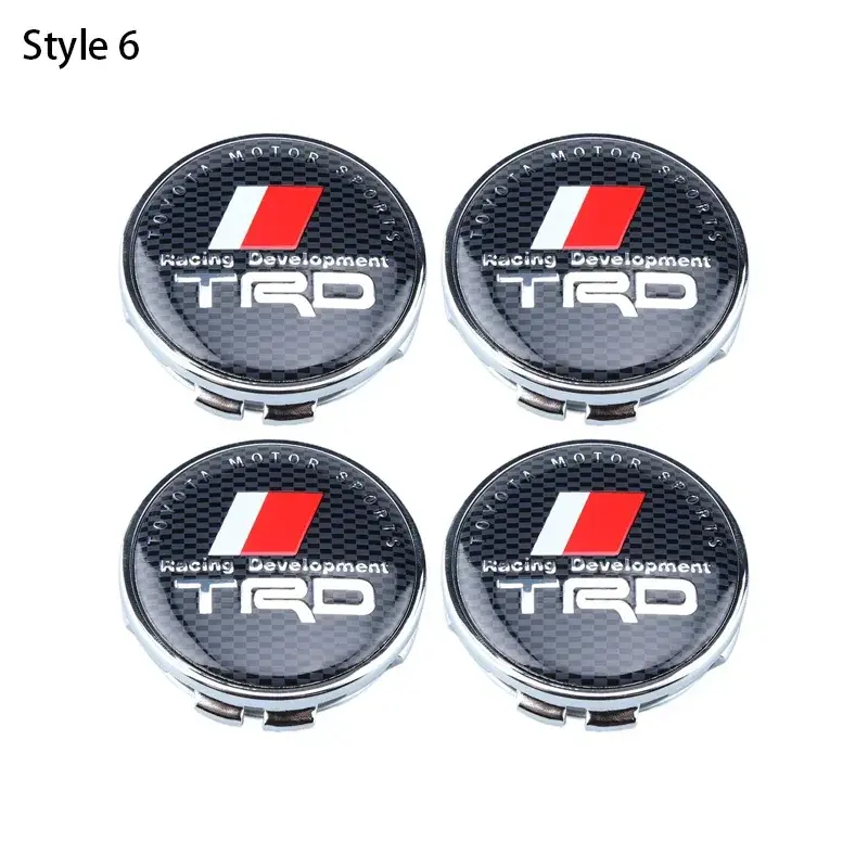 Thumbnail: 4pcs 60mm Car Tyre Wheel Center Hub Cap Badge For Toyota C-hr Prado Rav4 Yaris H