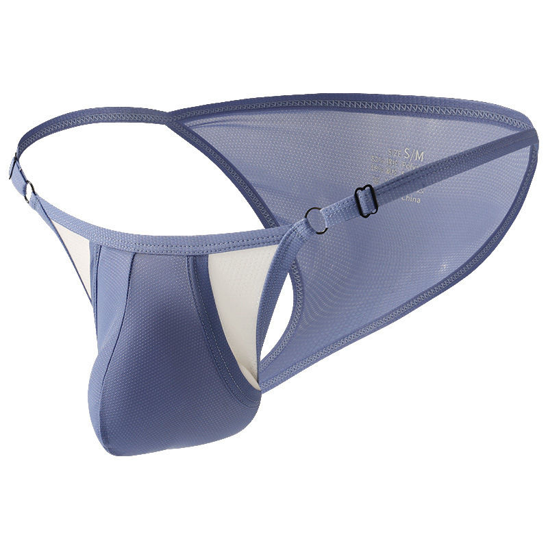 Thumbnail: Summer ice silk men's underwear mesh breathable and cool open high-fork small br