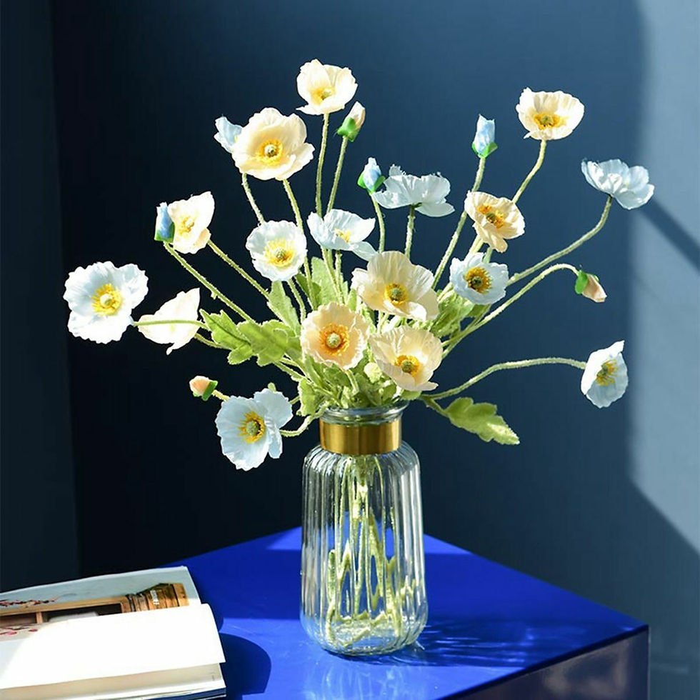 Thumbnail: 4 Head Artificial Flowers Bouquet Poppy Fake Flowers For Home Decor Garden Party