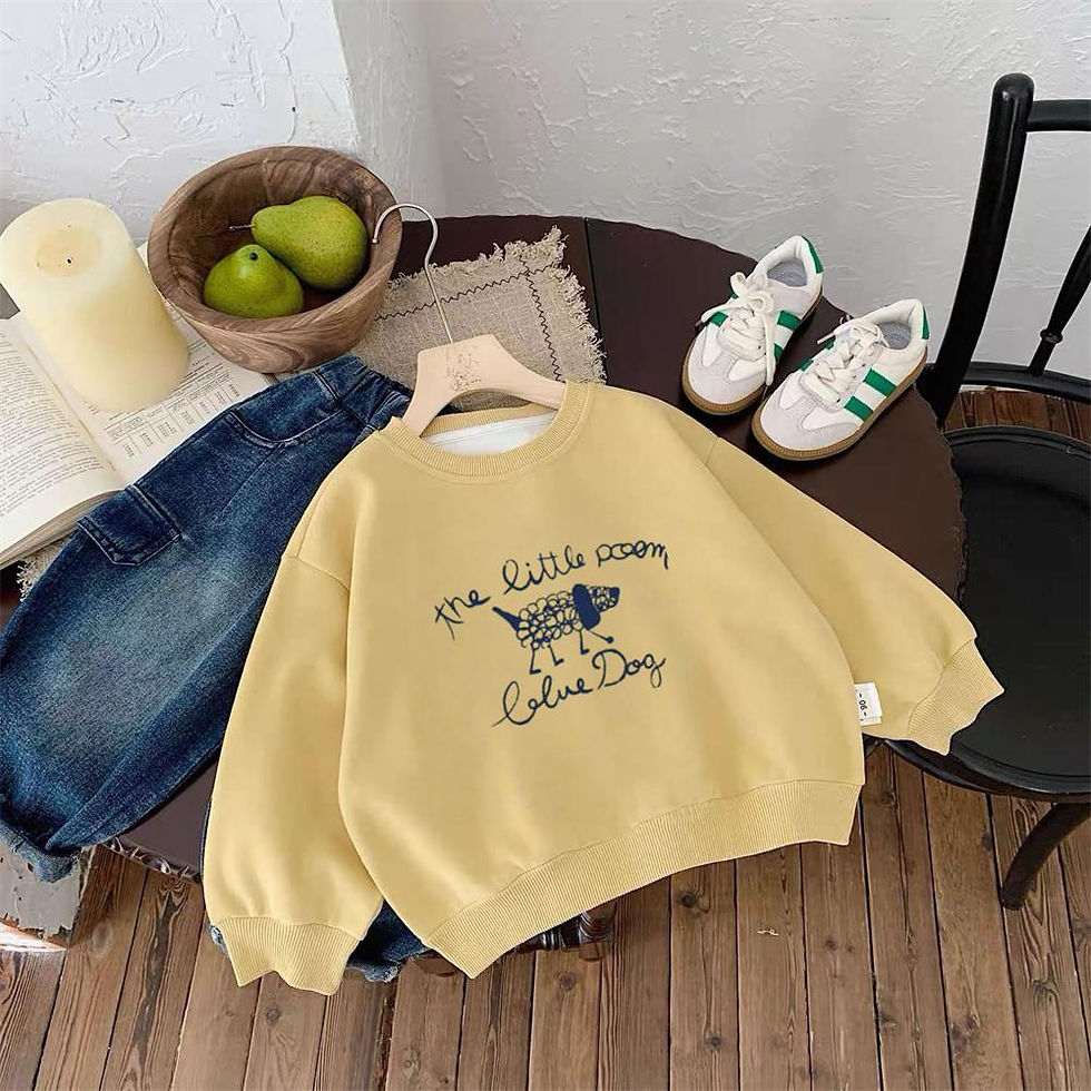 الصورة المصغرة: New Cute Sweatshirts Kids Casual Loose Clothes Children Fashion Crewneck Hoodie 