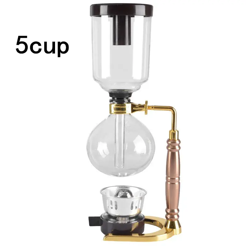 الصورة المصغرة: New Home Style Siphon coffee maker Tea Siphon pot vacuum coffeemaker glass type 