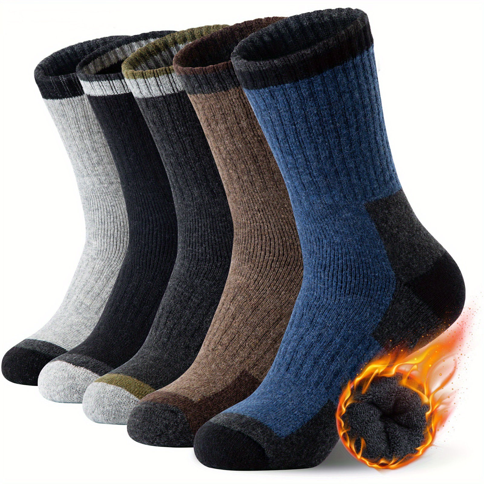 Winter Merino Wool Socks Thickened Warm Moisture Wicking Hiking Socks Men Women