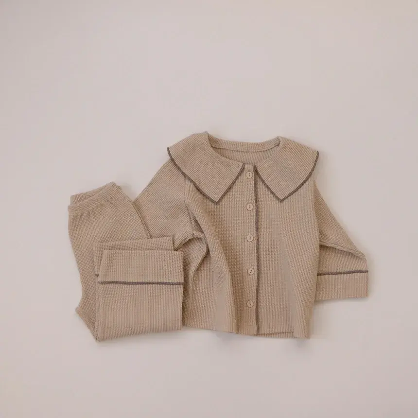 الصورة المصغرة: Autumn Childrens Home Wear Pajamas Set Boys and Girls Korean Childrens Clothes B
