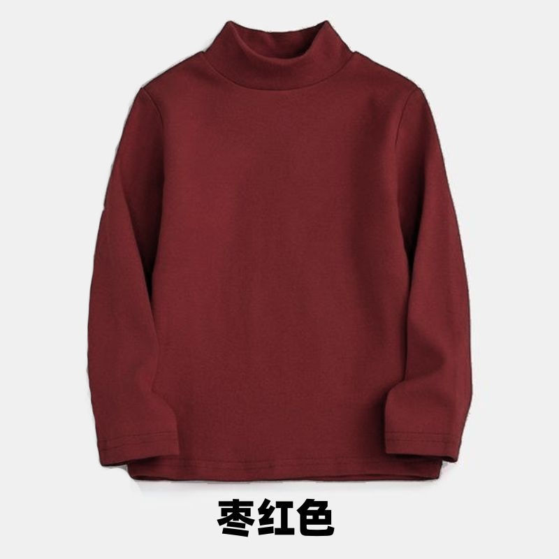 الصورة المصغرة: T-shirt for Girls Solid Thermal Underwear Autumn Winter Long Sleeve Casual High 