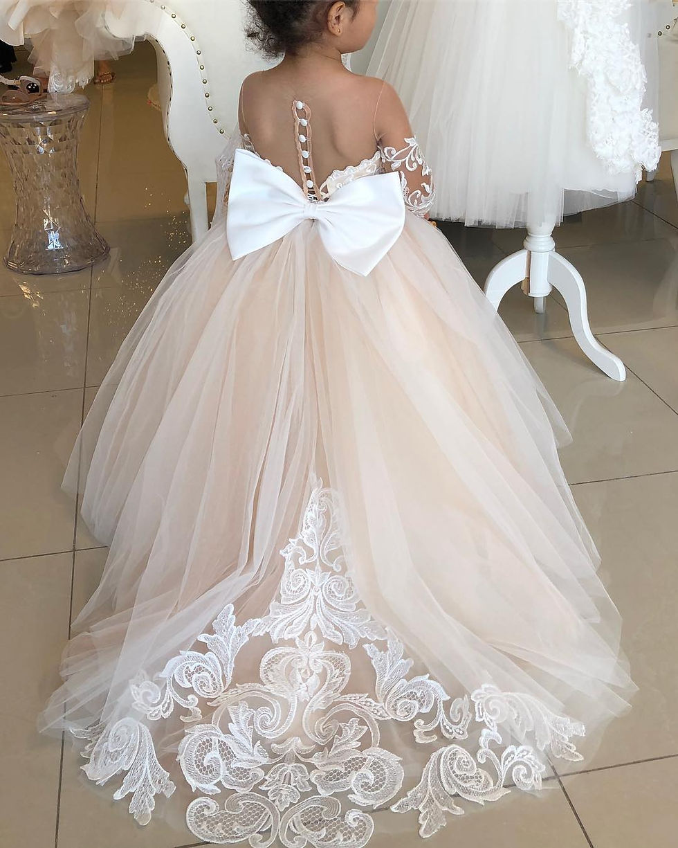 Thumbnail: Children's First Communion Ball Gown Wedding Party Bridesmaid Dress Kids 3-9 Yea