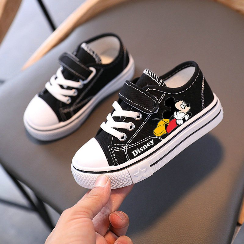 الصورة المصغرة: Disney Kids casual shoes Mickey Minnie canvas sneakers Breathable soft cartoon c