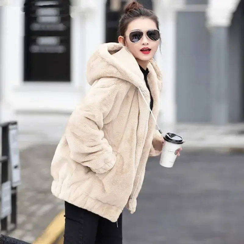 الصورة المصغرة: Winter Double-Sided Fleece Jacket Casual Versatile Warm Women's Plus Size 2025 N