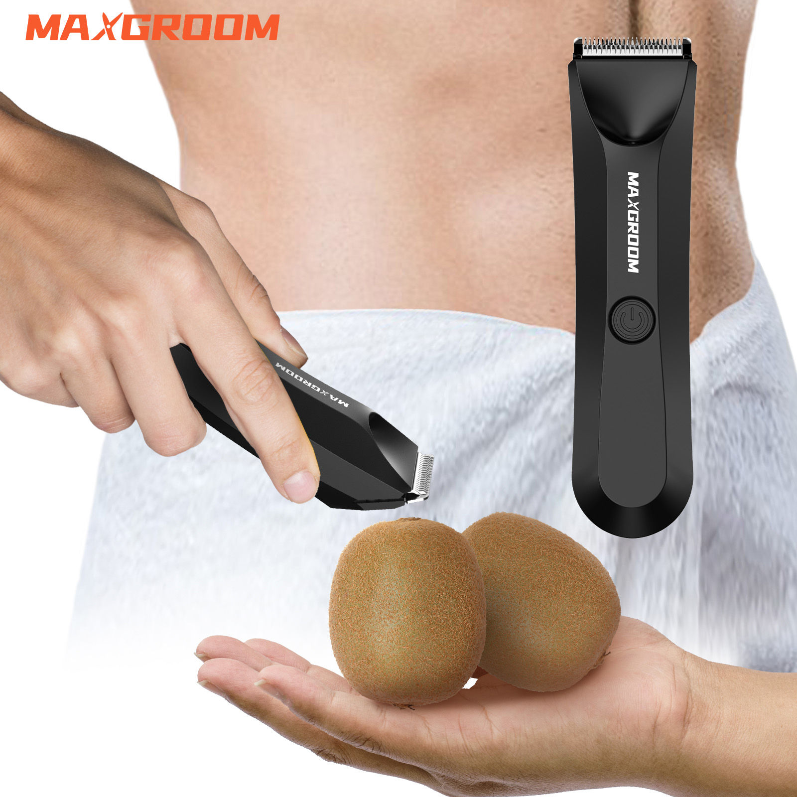 MAXGROOM Body Hair Trimmer Shaver for Men Ball Trimmer for Groin Pubic Replaceab