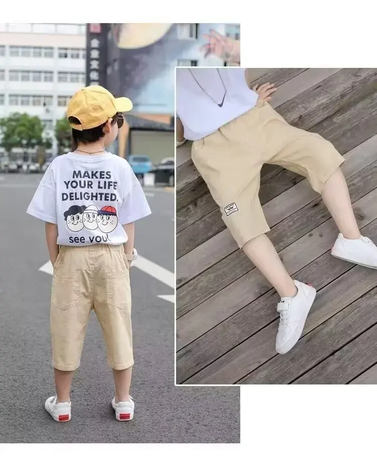 الصورة المصغرة: Boys Short Pants Thin Summer New Casual Trousers Outdoor Wear Mid-Term Children'