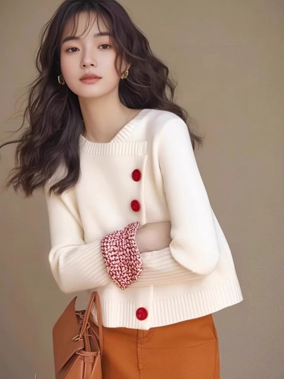 الصورة المصغرة: Faionable Knitted Open Cardigan Sweater Women's 2025 New Spring Autumn Lazy High