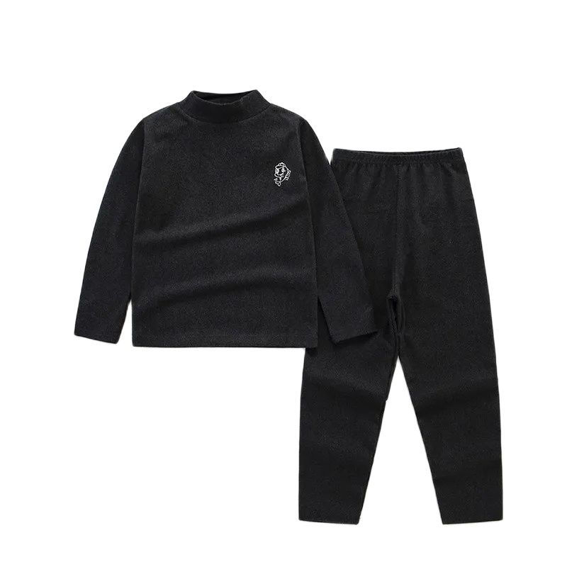 الصورة المصغرة: Cotton Thermal Underwear Top+Pant 2-Piece Set Boys Girls Sleepwear Cartoon Fish 