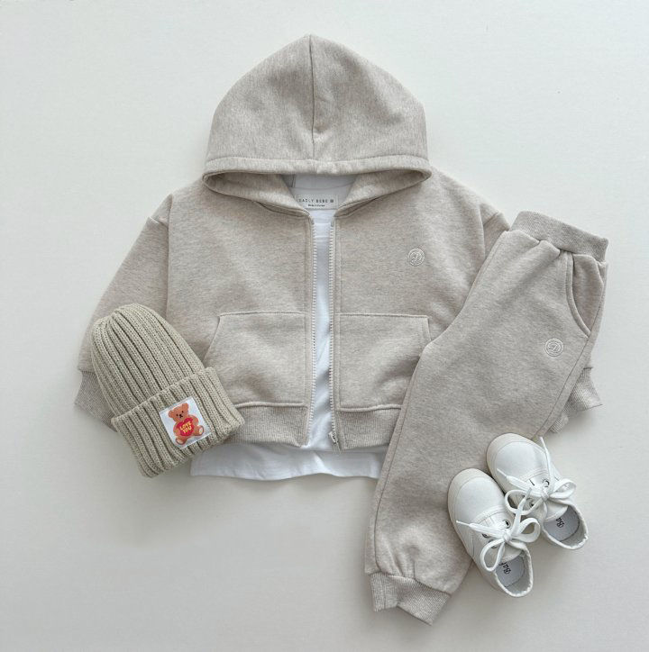 الصورة المصغرة: 2025 Autumn New Children Hooded Clothes Set Baby Boys Long Sleeve Zipper Cardiga