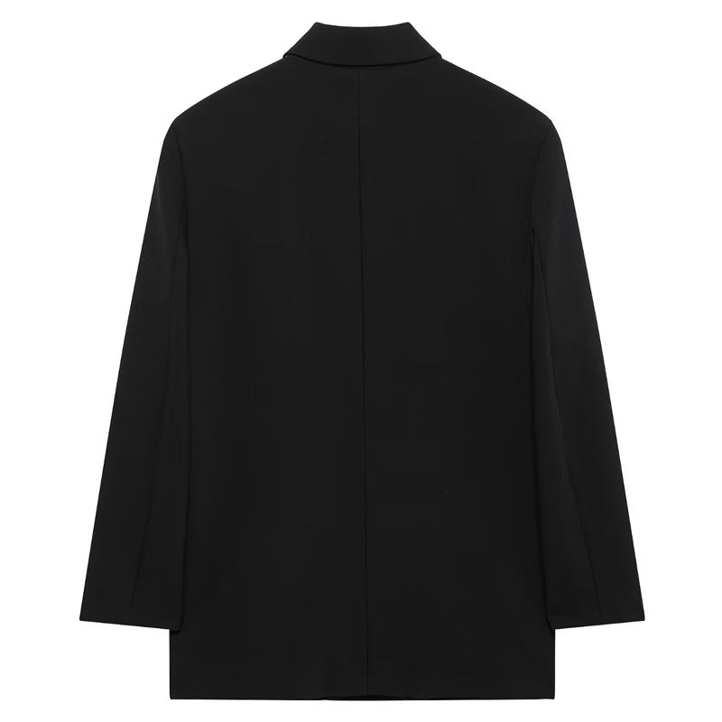 الصورة المصغرة: HXAO Blazer Women Double Breasted Pocket Women's Jacket 2025 Long Sleeve Casual 
