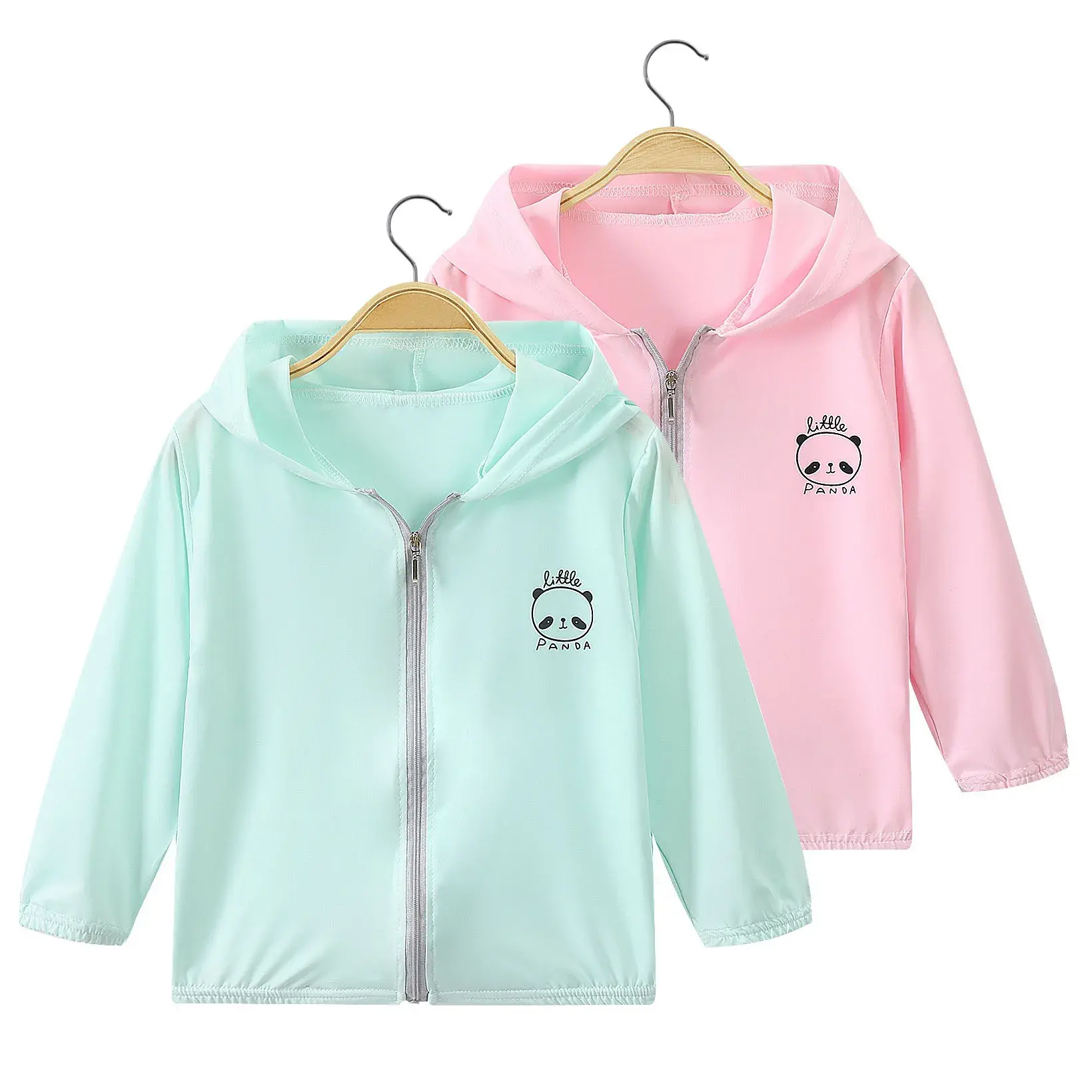 Summer Boys and Girls UV Sun Protection Clothing Thin Hooded Jacket for Kids Bre