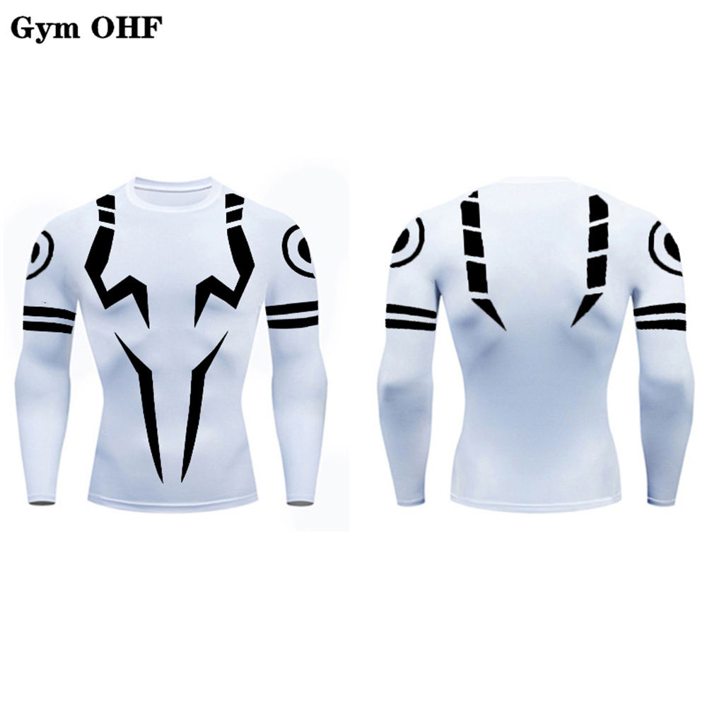 Anime Jujutsu Kaisen 3D Print Compression Shirts For Men Gym Running Workout Fit