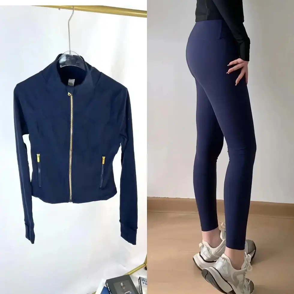 Thumbnail: 2025 New Gold Label Short Sport Jacket Set Women's Yoga Clothes Slimming Fitness