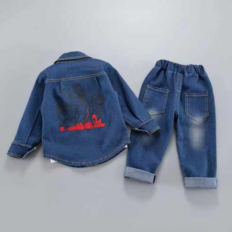 الصورة المصغرة: Spring and Autumn New Products Boys Clothes Set Cute PAW Patrol Denim Jacket + T