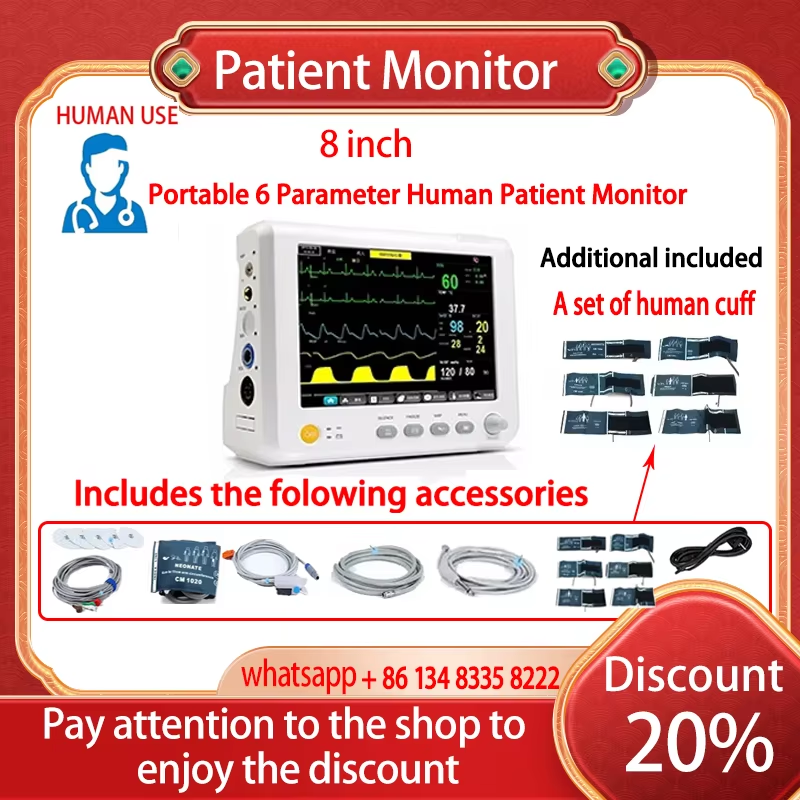 Thumbnail: 7/ 8/10 inch Screen Newborn adult/Vet use portable 6-parameter patient monitor v