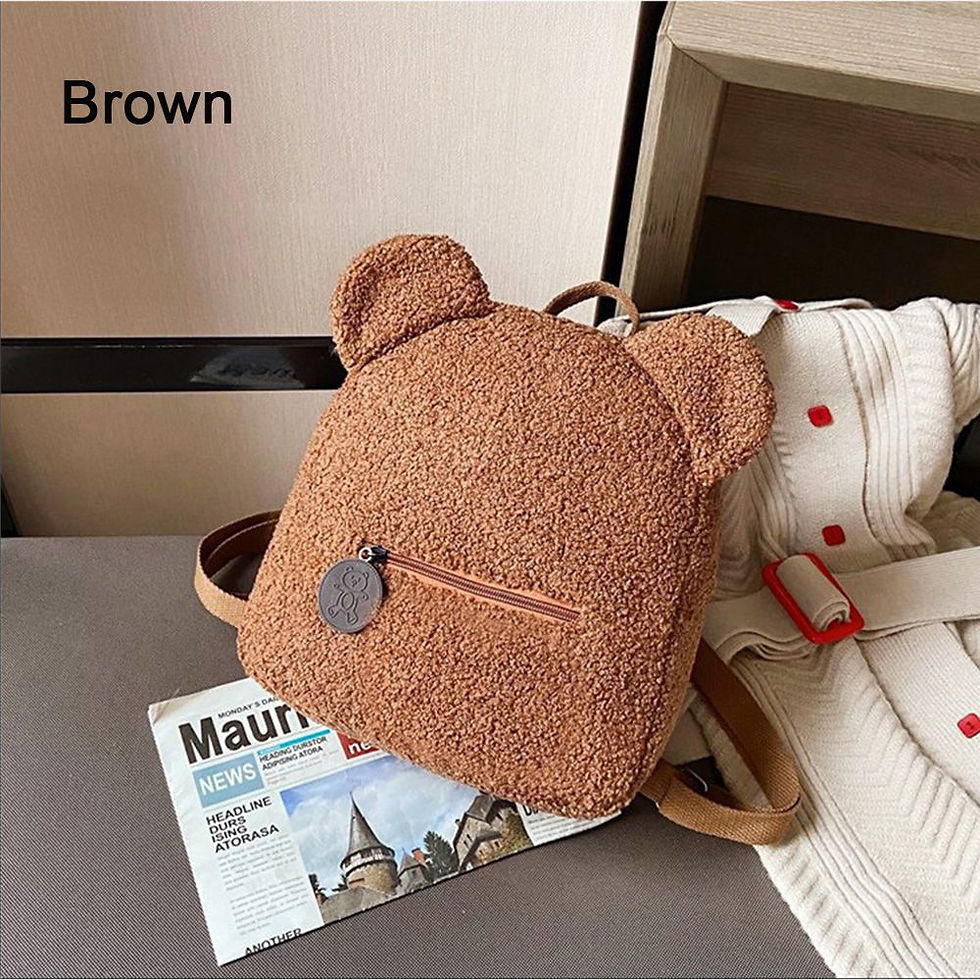الصورة المصغرة: Personalised Bear Backpacks Custom Name Portable Children Travel Shopping Rucksa