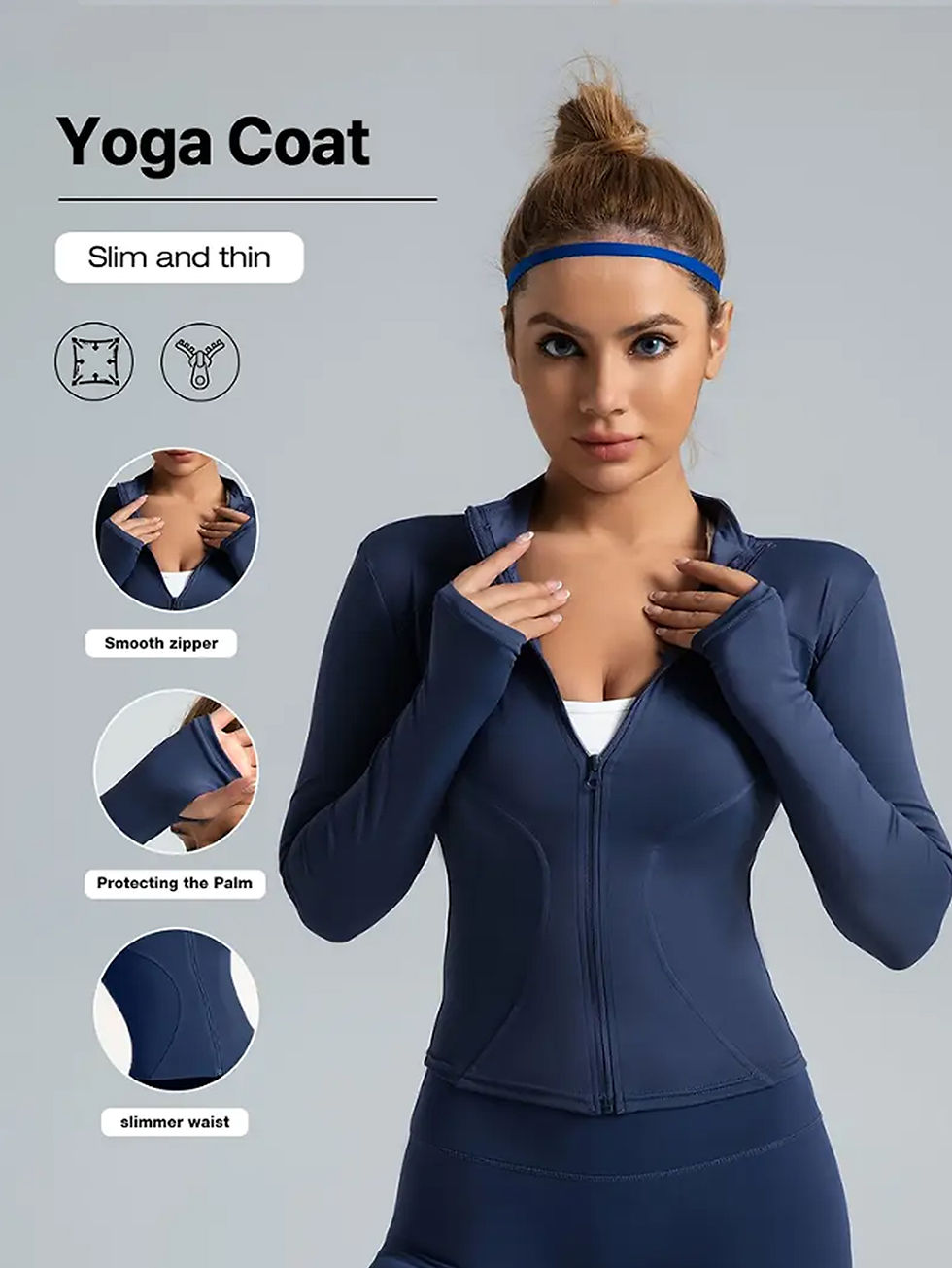 الصورة المصغرة: Fitness jacket, women's tight quick-drying top, 2025 autumn edition, long-sleeve