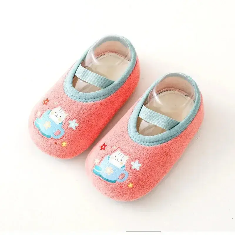 Thumbnail: Baby Anti-slip Socks Newborn Warm Crib Floor Shoes with Rubber Sole for Children