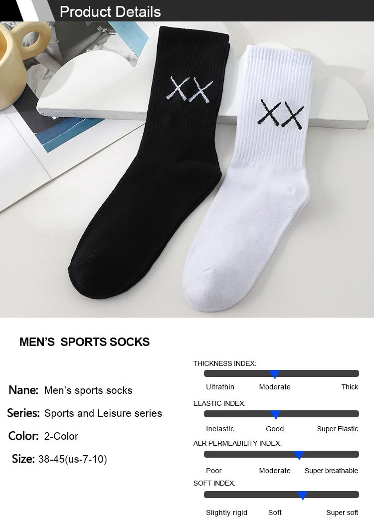 Thumbnail: 5Pairs/Lot Cotton Socks Men Soft Breathable Long Socks FASHION Solid Color deodo