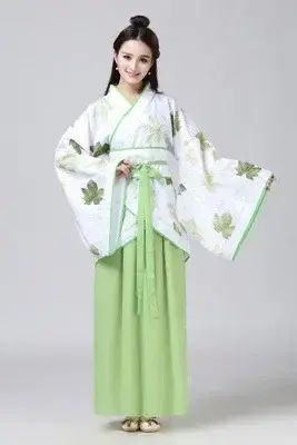 الصورة المصغرة: Vintage Hanfu Women Top Skirt 2 Piece Set Costume Festival Outfit Cosplay Ladies