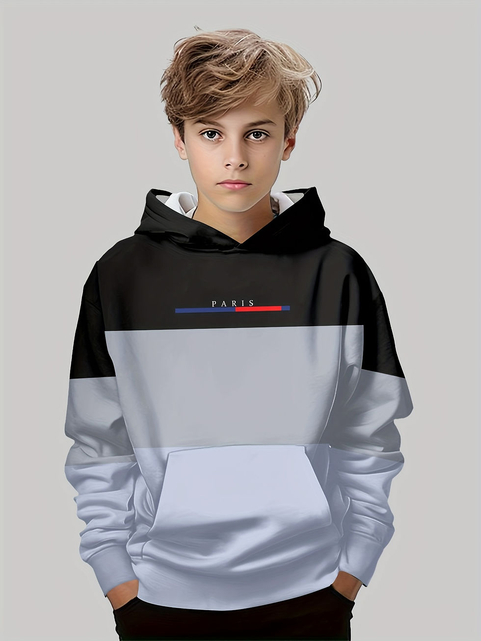 الصورة المصغرة: Kids Clothes Boys Hoodies Long Sleeve 3D Letter Print Children Spring Fall Cloth