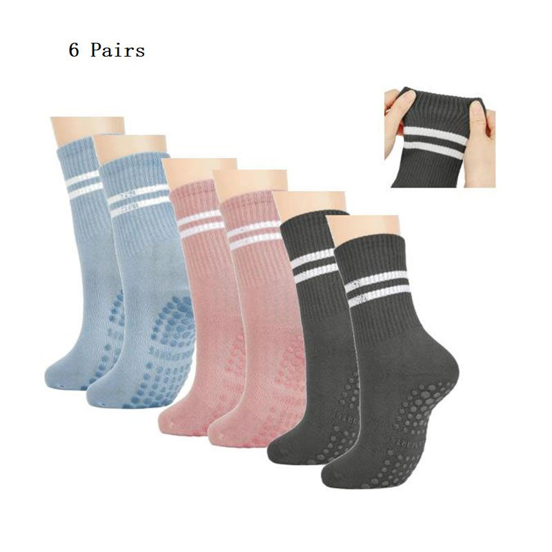الصورة المصغرة: Pilates Socks with Grips for Women Yoga Socks Barre Socks Non Slip Socks of 1/2/